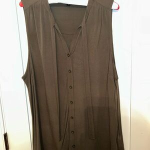 Torrid Olive Green Sleeveless Blouse